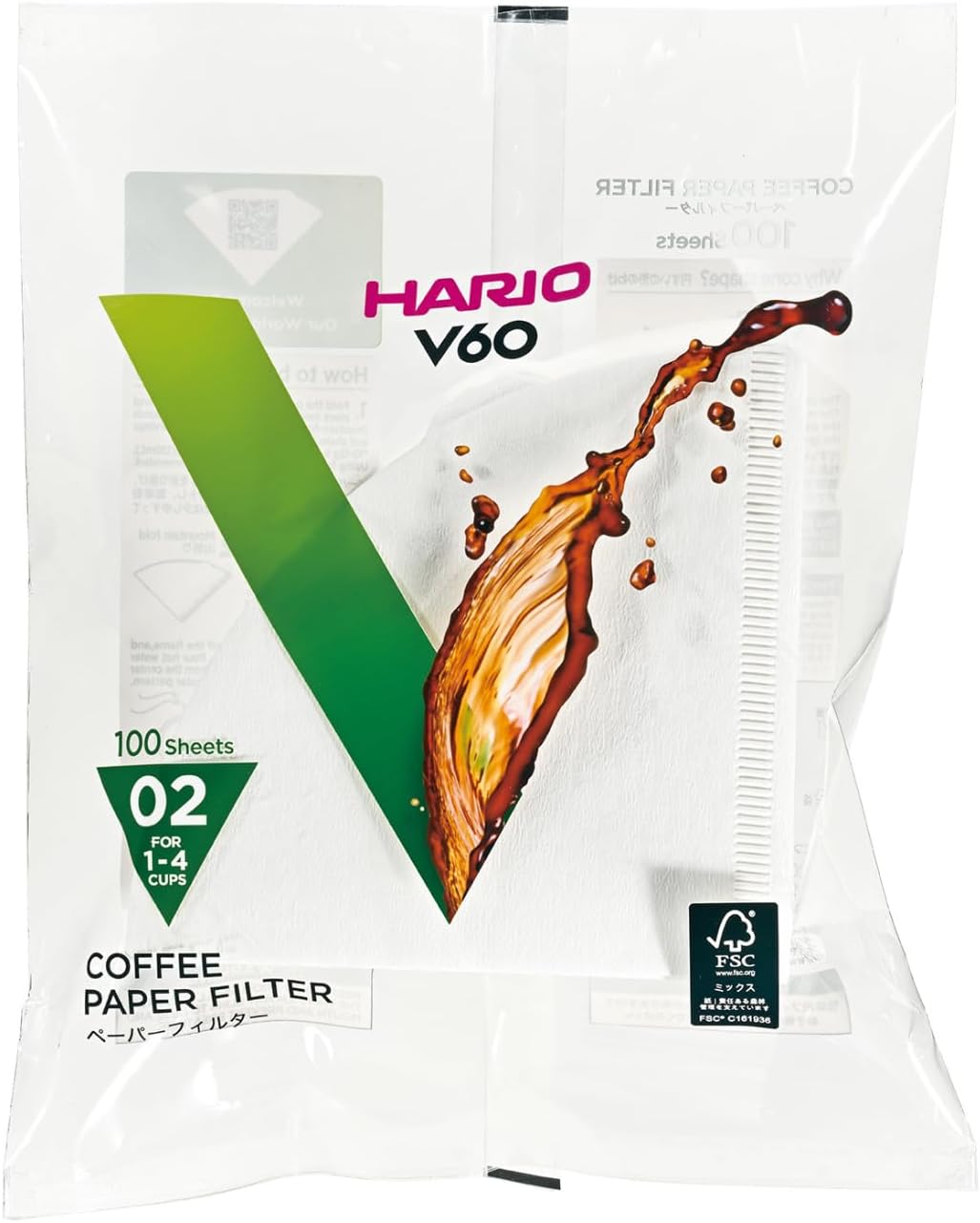 Hario V60 02 Dripper Filtresi (100 Adet) beyaz 53.3 x 35.6 x 61 cm
