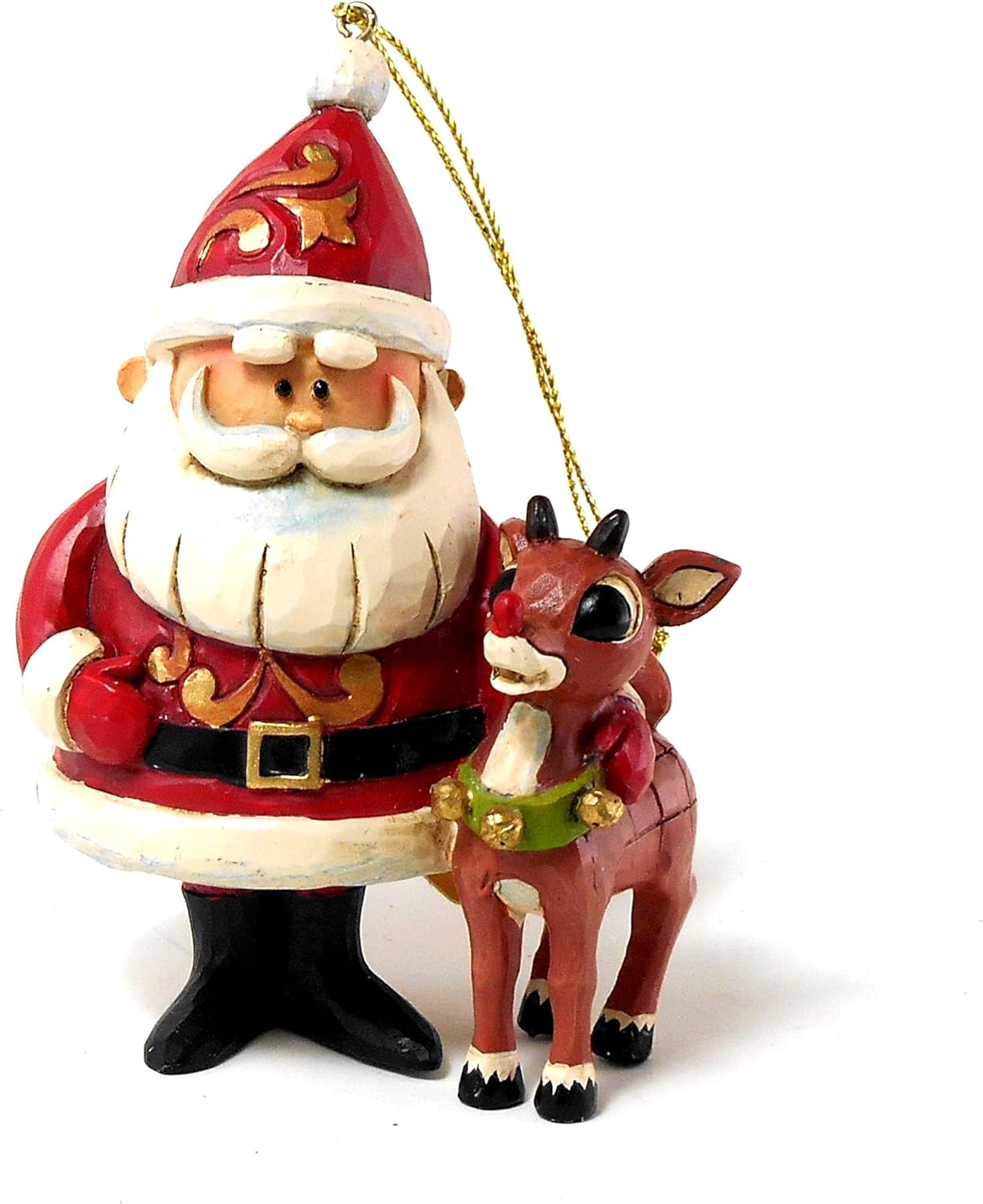 Rudolph Traditions von Jim Shore Santa und Rudolph 50. Ann Ornament 4,25 in