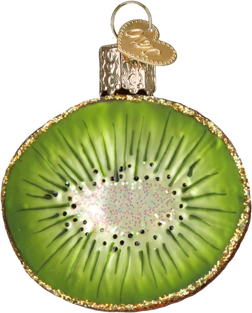 Old World Christmas Noel Ağacı için Kivi Cam Üflemeli Süsler