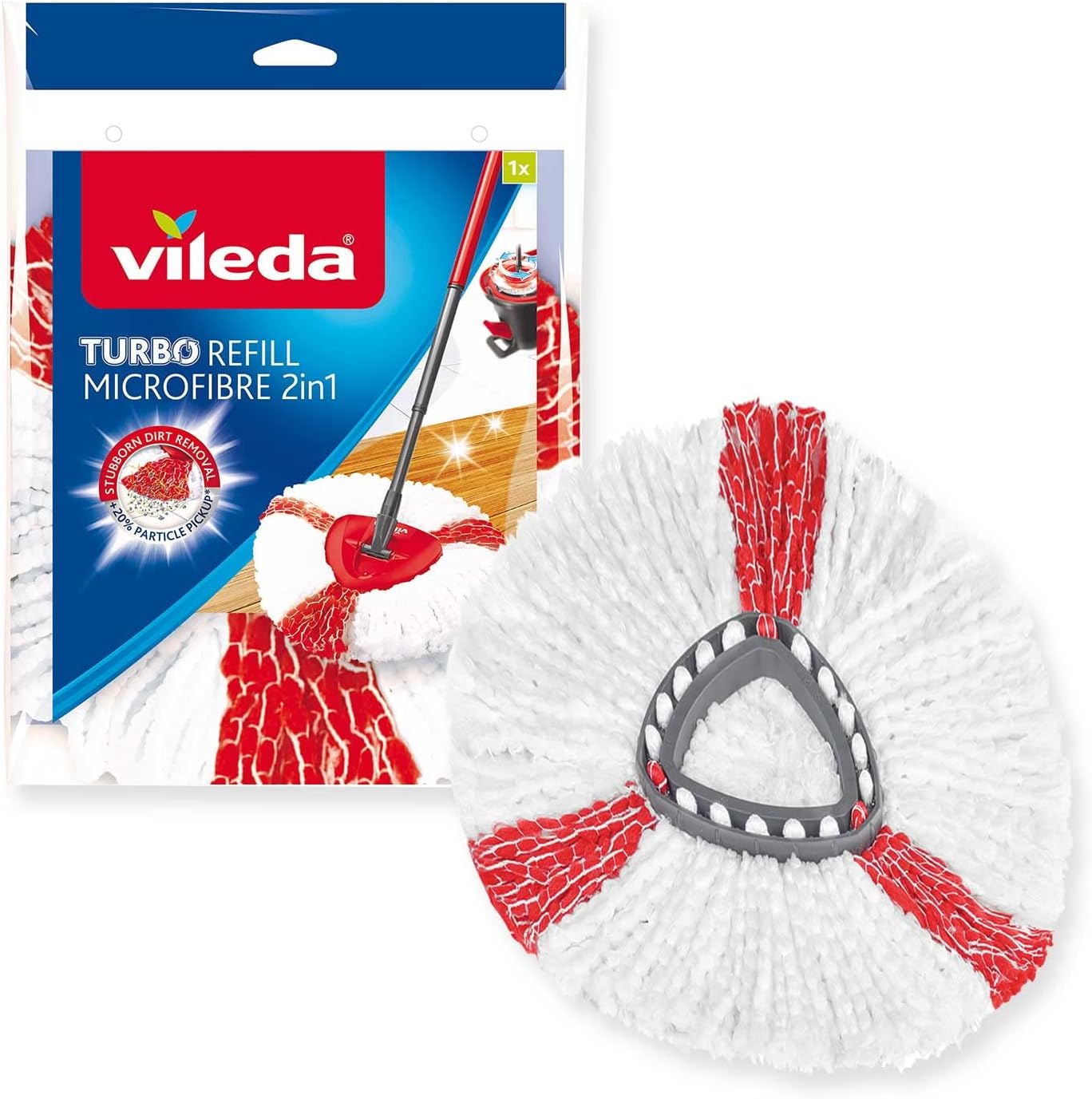 Vileda Turbo 2in1 Yedek Paspas, Üçgen Başlık, Yumuşak Mikrofiber, 1 Adet