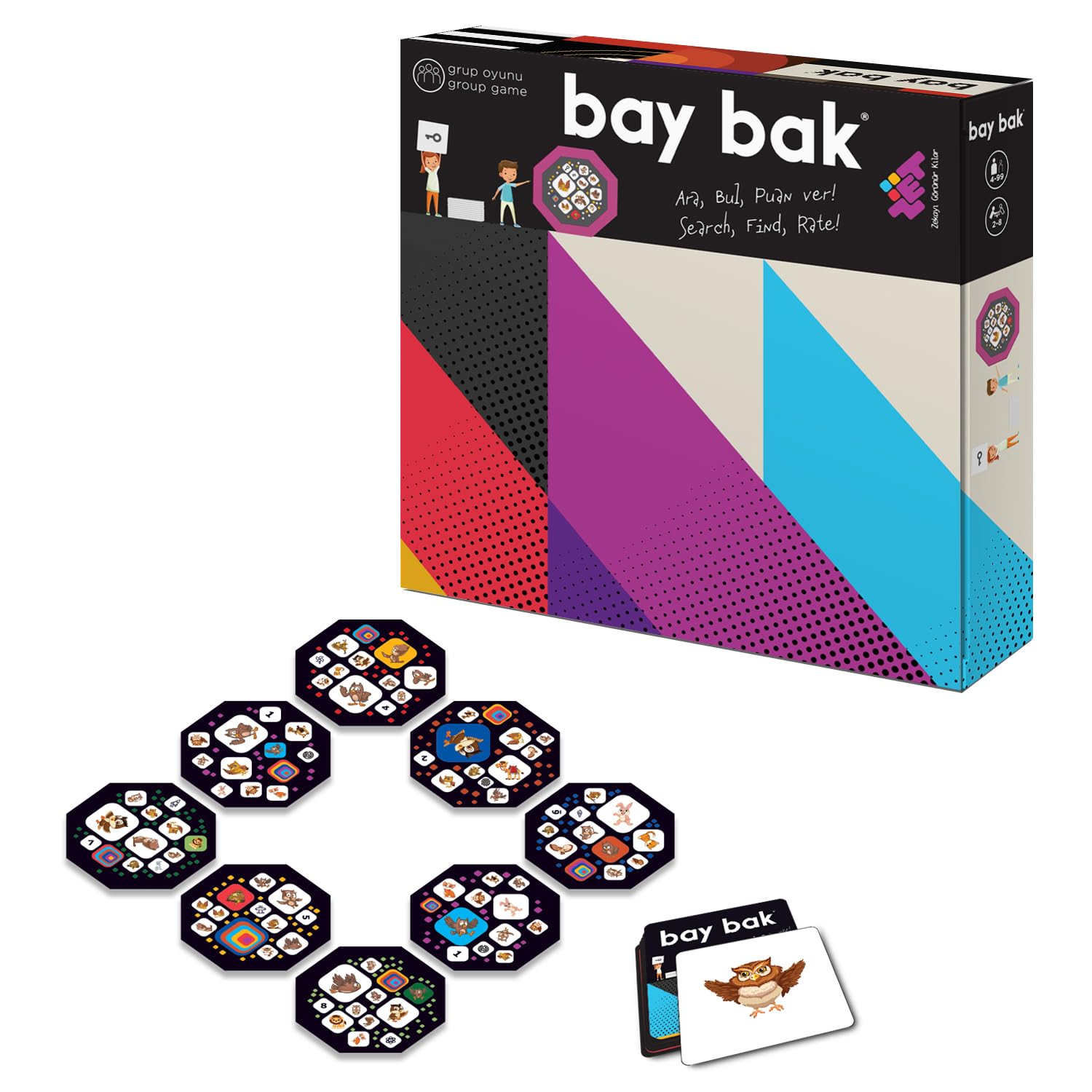 BAY BAK Dikkat, Zeka ve Akıl Oyunu 4+ Yaş 8 Oyuncu