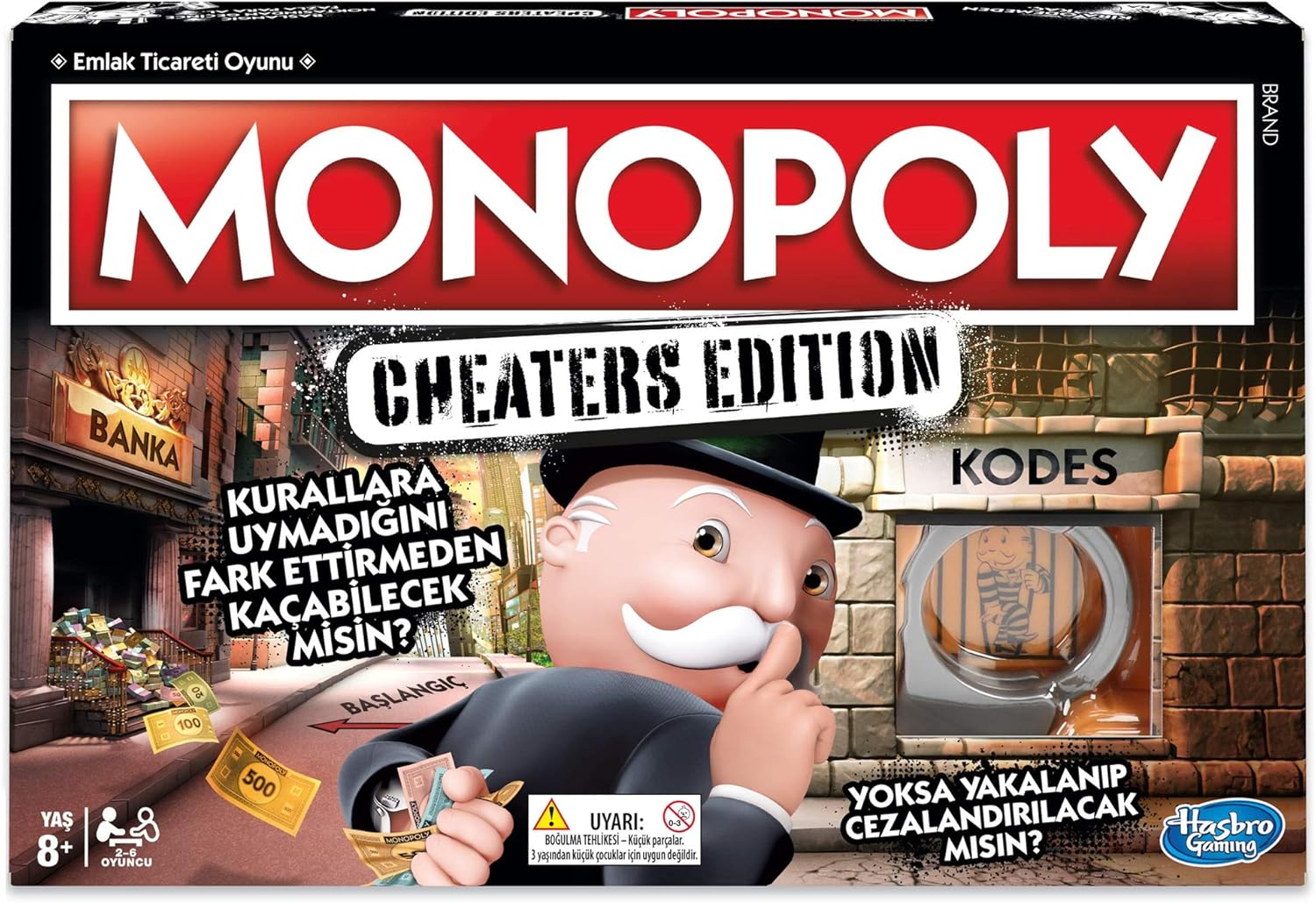 Hasbro Gaming Monopoly Cheaters Edition Kutu Oyunu, 8 Yaş ve Üstü, 2-6 Oyuncu