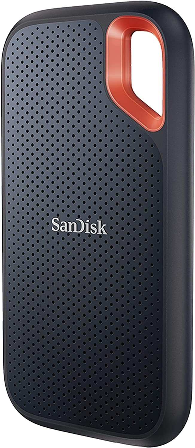 SanDisk Extreme Portable SSD 1 TB (taşınabilir NVMe SSD, USB-C, 1.050 MB/sn'ye kadar okuma hızı ve 1.000 MB/s yazma hızı, su ve toza dayanıklı) SDSSDE61-1T00-G25 1TB Extreme 1050 MB/s. Siyah