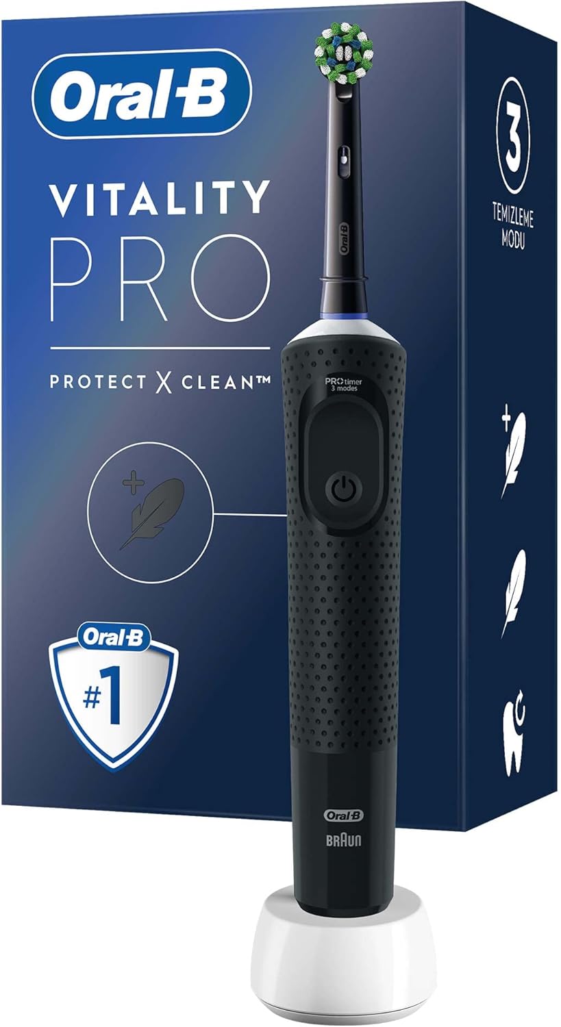 Oral-B Şarjlı/Elektrikli Diş Fırçası Vitality Pro Siyah Koruma ve Temizlik