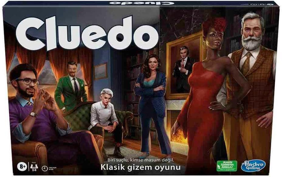 CLUE Cluedo 6 Kişilik Tahta Oyunu 1+ Renkli