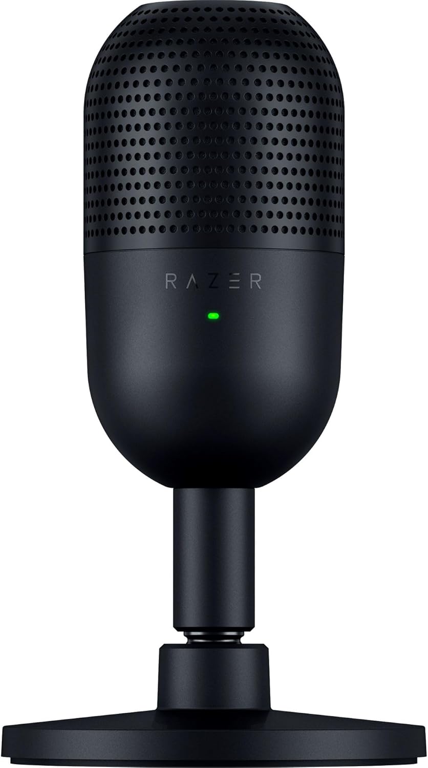 Razer Seiren V3 Mini - Ultra Kompakt USB Mikrofon (14mm Kondenser Mikrofon, Kardioid Alma Deseni, LED Göstergeli Dokunarak Sessize Alma Sensörü, Dahili Amortisör, Tak ve Çalıştır) Siyah Mini V3 Siyah