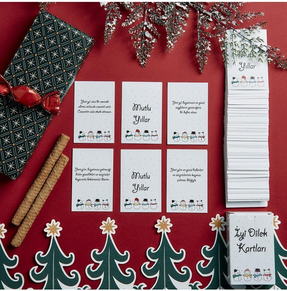 Hediyesepeti Yeni Yıla Özel Iyi Dilek Kartları - 72 Adet Kart