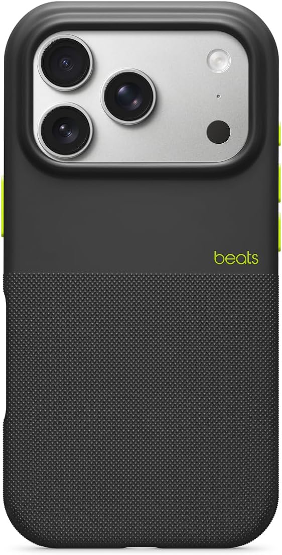 Beats iPhone 17 Pro Dayanıklı Kılıf, MagSafe ve Kamera Denetimi Özellikli, Çizilme ve Düşme Testlerinden Geçmiştir, Mat Dış Yüzey, Mikrofiber İç Kaplama - Everest Siyahı